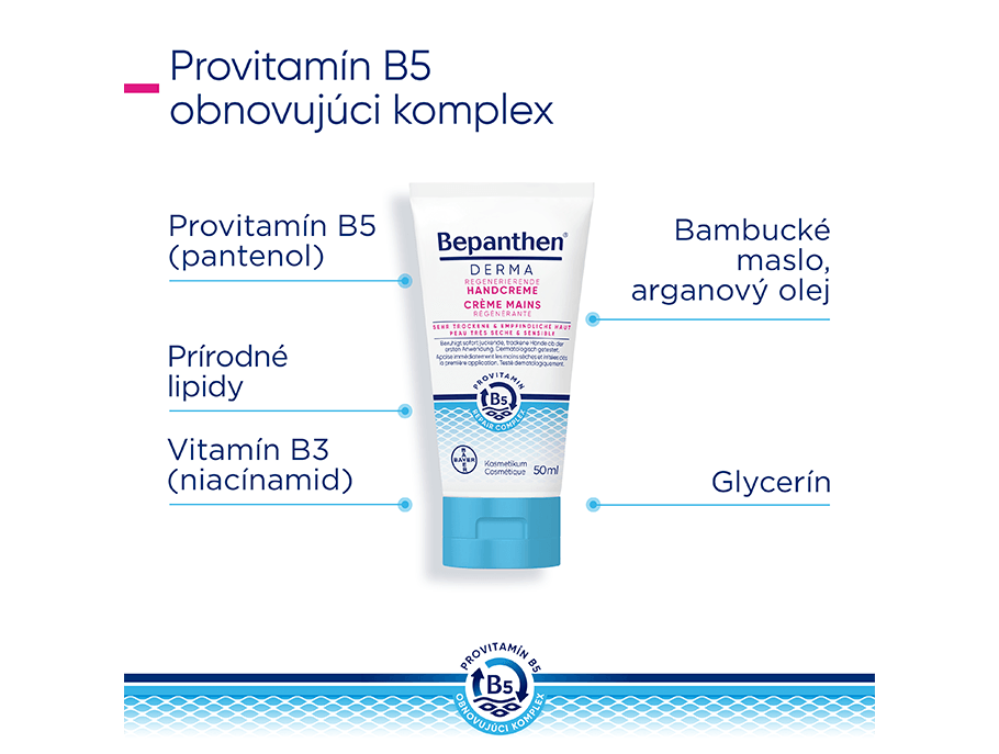 Bepanthen DERMA ošetrujúci a ochranný krém na ruky s provitaminem B5